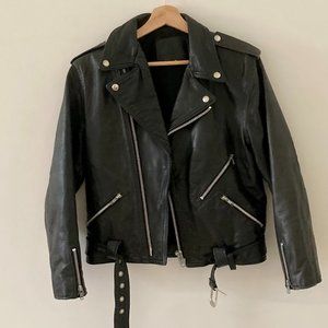 Vintage Leather Moto Jacket